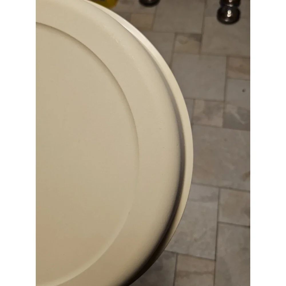 Tupperware Divided Serving Tray 1665-3 Almond With Lid & Dip Bowl 2 pc set